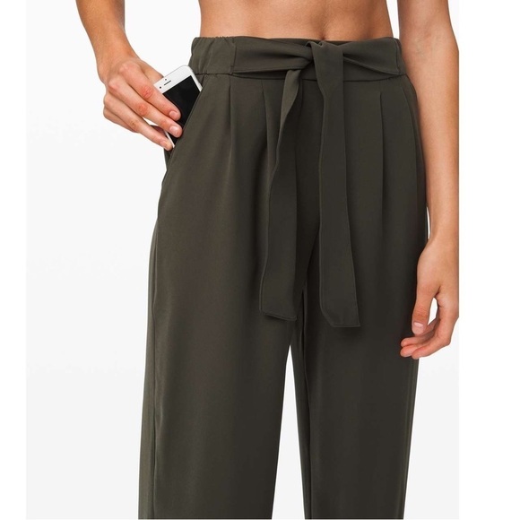 Lululemon Noir Pant Dark Olive Green Size 2 - Picture 3 of 16